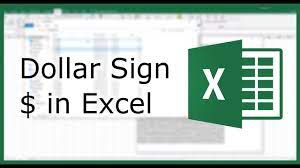 dollar sign in excel excel in