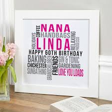 60th Birthday Gifts Of Wall Art