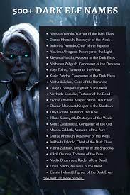 500+ Dark Elf Names Master List (Generator) 🧝 | Imagine Forest