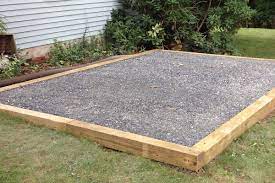 how to build a gravel pad for a shed