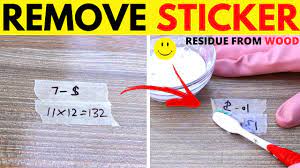 remove sticker or sticky tape