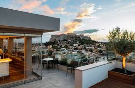 roof garden with stunning acropolis