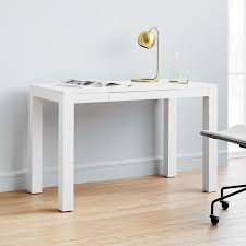 White metal round adjustable leg. Parsons Desk
