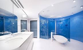 Elegant Blue Mosaic Bathroom Tiles