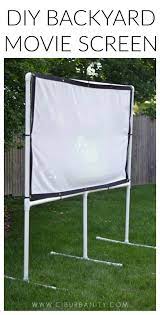 Creating a square and level frame will help keep your screen flat, smooth, and optimized for using your to make a portable projector screen, start by connecting pvc pipes using 90 degree connectors to build the bottom base. Diy Backyard Movie Screen At Charlotte S House