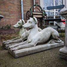 Concrete Garden Statue Of Greyhound For
