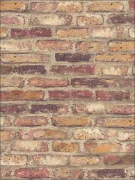 Red Faux Brick Wallpaper Nw30201 By
