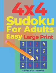 Seniors playing brain games should be made a habit to keep the brain functioning at its best for the longest possible time. 4x4 Sudoku For Adults Easy Large Print Sudoku Puzzle Books Easy Logic Games For Adults Brain Games Books For Adults By Panda Puzzle Book Readings Com Au