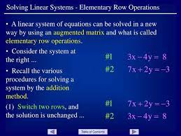 Ppt Solving Linear Systems