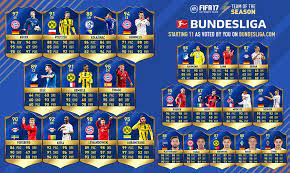 See the bundesliga team of the season (tots) for fifa ultimate team (fut), featuring the standout performers playing in germany. Bundesliga Team Der Saison Fifa 17 Ultimate Team