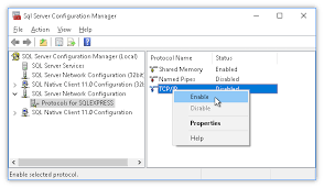 enable tcp ip for sql server
