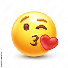 vecteur stock kiss emoji love emoticon