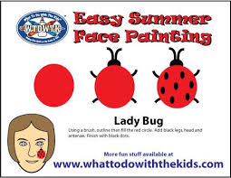 Simple And Easy Face Painting Design Lady Bug Face
