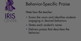 iris page 2 behavior specific praise