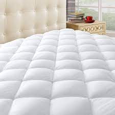 The topper adds extra cushion to your firm mattress but doesn't sink as other soft toppers do. Amazon Com Taupiri Queen Quilted Mattress Pad Cover With Deep Pocket 8 21 Cooling Soft Pillowtop Mattress Cover Hypoallergenic Down Alternative Mattress Topper Home Kitchen