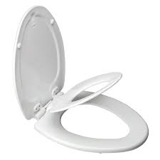 white elongated soft close toilet seat