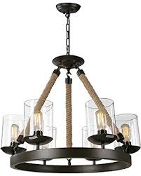 Amazing Deal On Lnc Farmhouse Chandelier For Dining Rooms Rustic Light Fixtures A02992 Brown