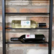 Ladder Wall Mounted Wine Rack Black