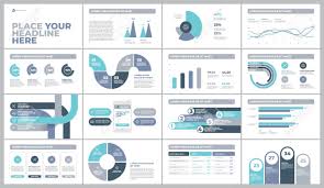 Presentation Template Design Business Data Graphs Vector Financial