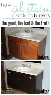 how to use gel stain on cabinets the