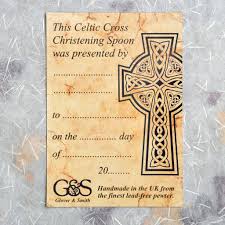 personalised celtic cross christening
