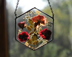 Stained Glass Frame Pressed Flower