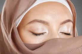 closeup of a beautiful muslim woman