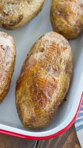 A smaller potato will cook in less time than a larger one, such as the 40 counts that morton's steakhouse wait staff present on the mobile cart in the dining room. Perfect Oven Baked Potatoes Recipe Crispy Roasted Video Sweet And Savory Meals
