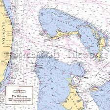 Islands Grand Bahama Nautical Chart Decor