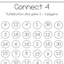 One can take a plain cube with blank sides and write other numbers on that too. Connect Four Maths Multiplication Dice Game Mash Ie