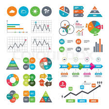 Business Data Pie Charts Graphs Stock Vector Colourbox