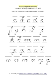 20 Credible English Alphabet Handwriting Chart For Kids