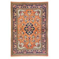 vine persian silk qum rug with