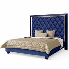 Luxury Italian Designer Bed With Tall
