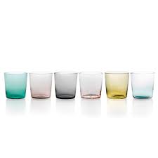 6 Puro Lowball Glasses Assorted Colors