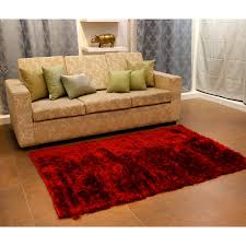 red faux fur flurry carpet rugs at