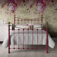 Selkirk Cast Iron Bed In A Pink Red