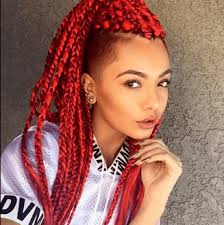 braided hairstyles bold fierce colors