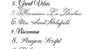 Wedding Fonts