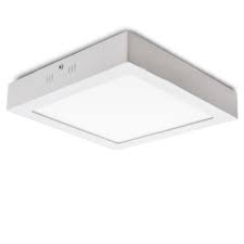 Simple led ceiling lights with chrome or nickel finishes add bright illumination and are easy to clean, making them an. Ceiling Light Led Square Surface Mounted 225mm 18w 932lm 30 000h