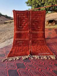moroccan rug orange handmade rug