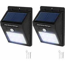 2 led solar wall lights with motion