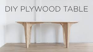The legs are not metal but painted black to create a industrial metal look. Diy Plywood Table Made From A Single Sheet Of Plywood Youtube