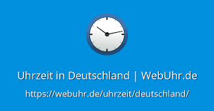Verstehst du die uhrzeit auf deutsch? Uhrzeit In Deutschland Webuhr De