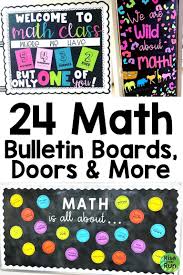 math bulletin board and door ideas