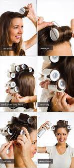 Hair should be damp with water or product. How To Use Hot Rollers Hair Beauty Hair Hacks Hair Makeup