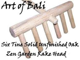Tine Unstained Zen Garden Rake