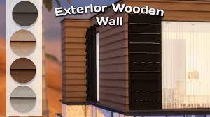 Wooden Exterior Wall For Sims 4 Sims