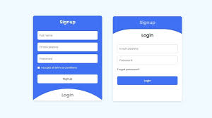 login registration form in html css