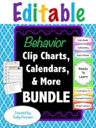 Editable Behavior Clip Charts Calendars Trackers